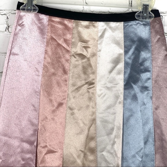 𝅺new-ontwelfth Mid-Calf Color Block Pleated Skirt S - Picture 4 of 14